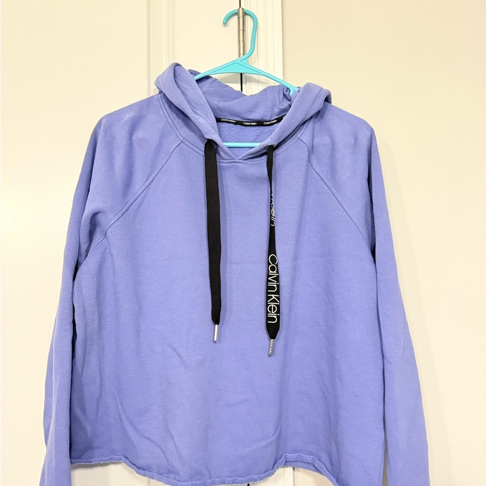 Calvin Klein Lavender Hoodie with Black Accents